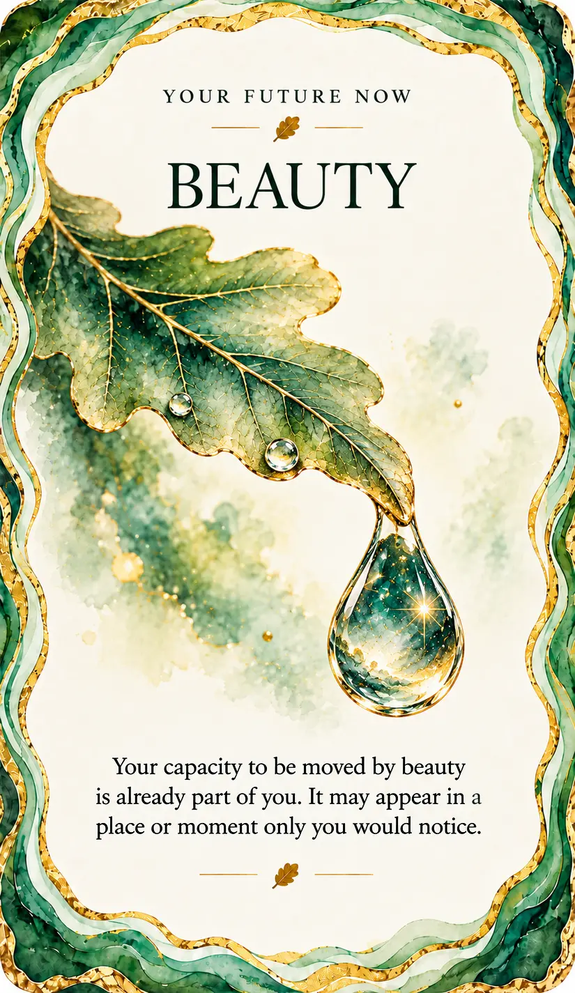 Beauty oracle card