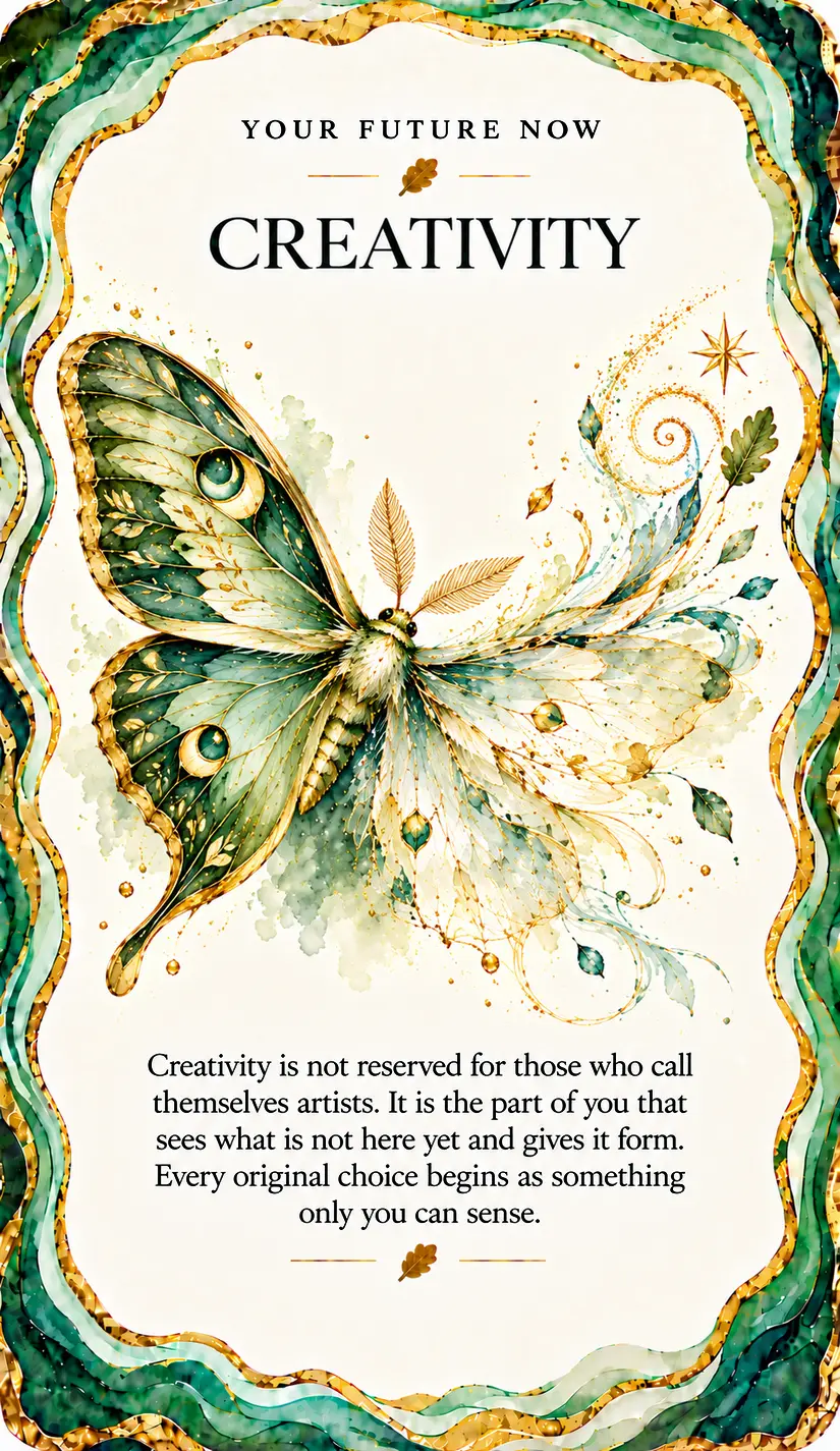 Creativity oracle card